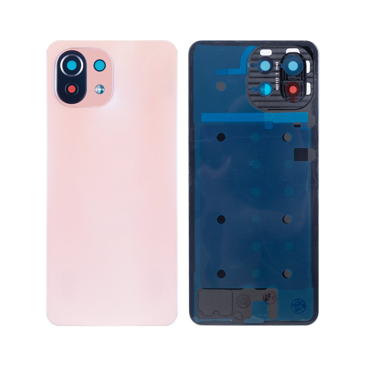 Xiaomi Mi 11 Lite Back Cover With Lens Peach Pink OEM