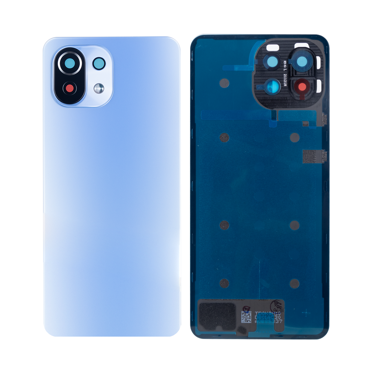 Xiaomi Mi 11 Lite Back Cover With Lens Bubblegum Blue OEM