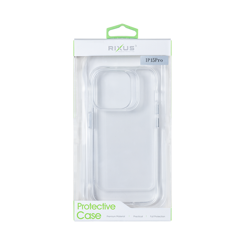 Rixus Anti Shock Case TPU For Apple iPhone 15 Pro Transparent