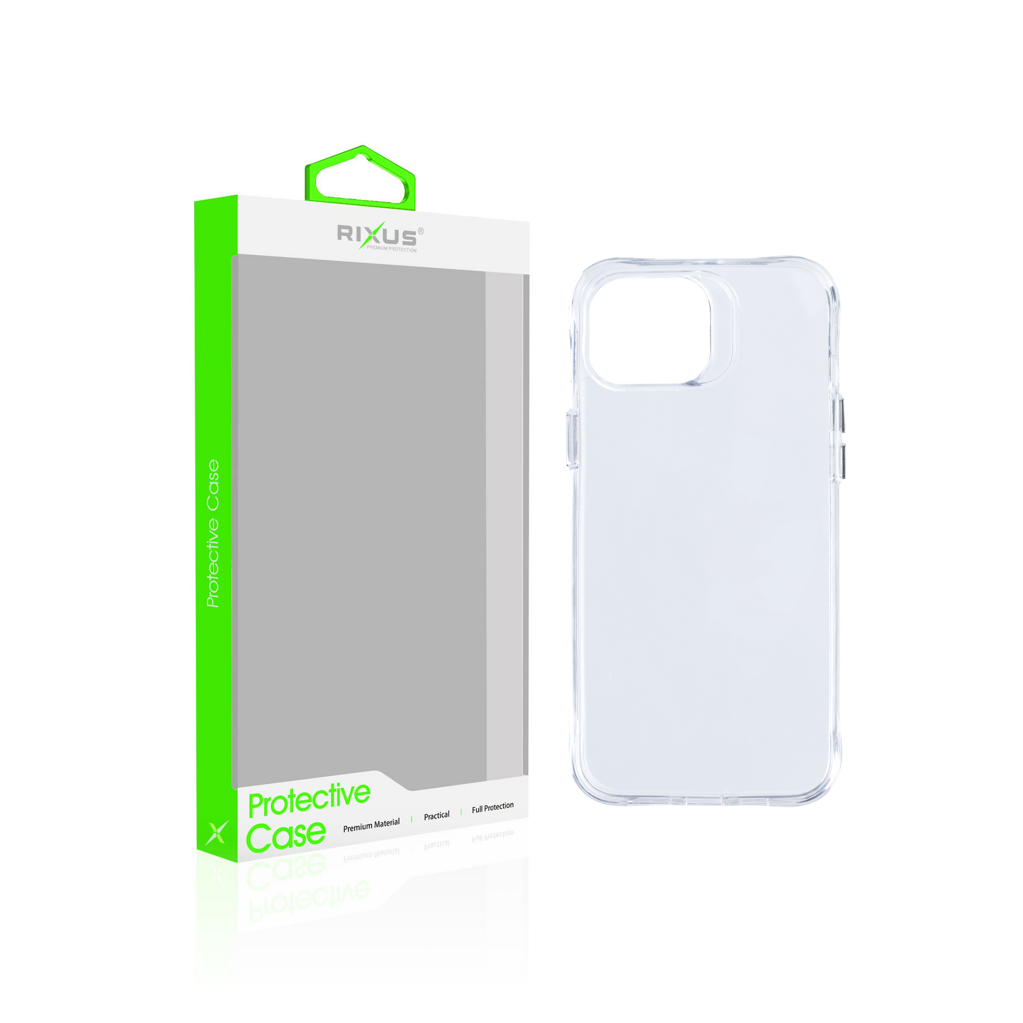 Rixus Anti Shock Case TPU For Apple iPhone 15 Plus Transparent