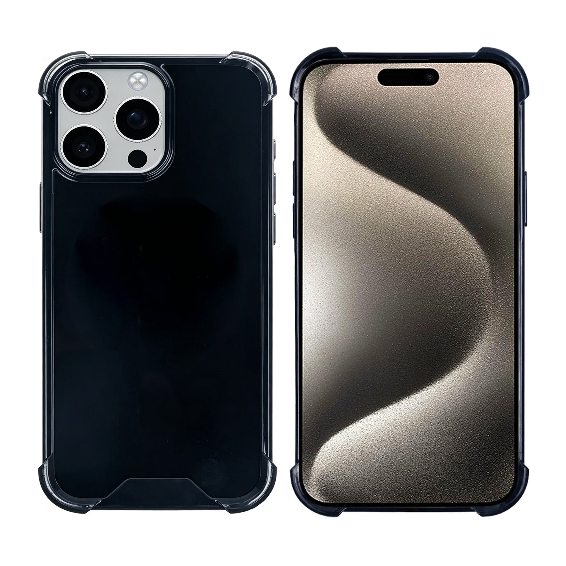 Rixus Anti-Burst Case For Apple iPhone 15 Pro Max Black