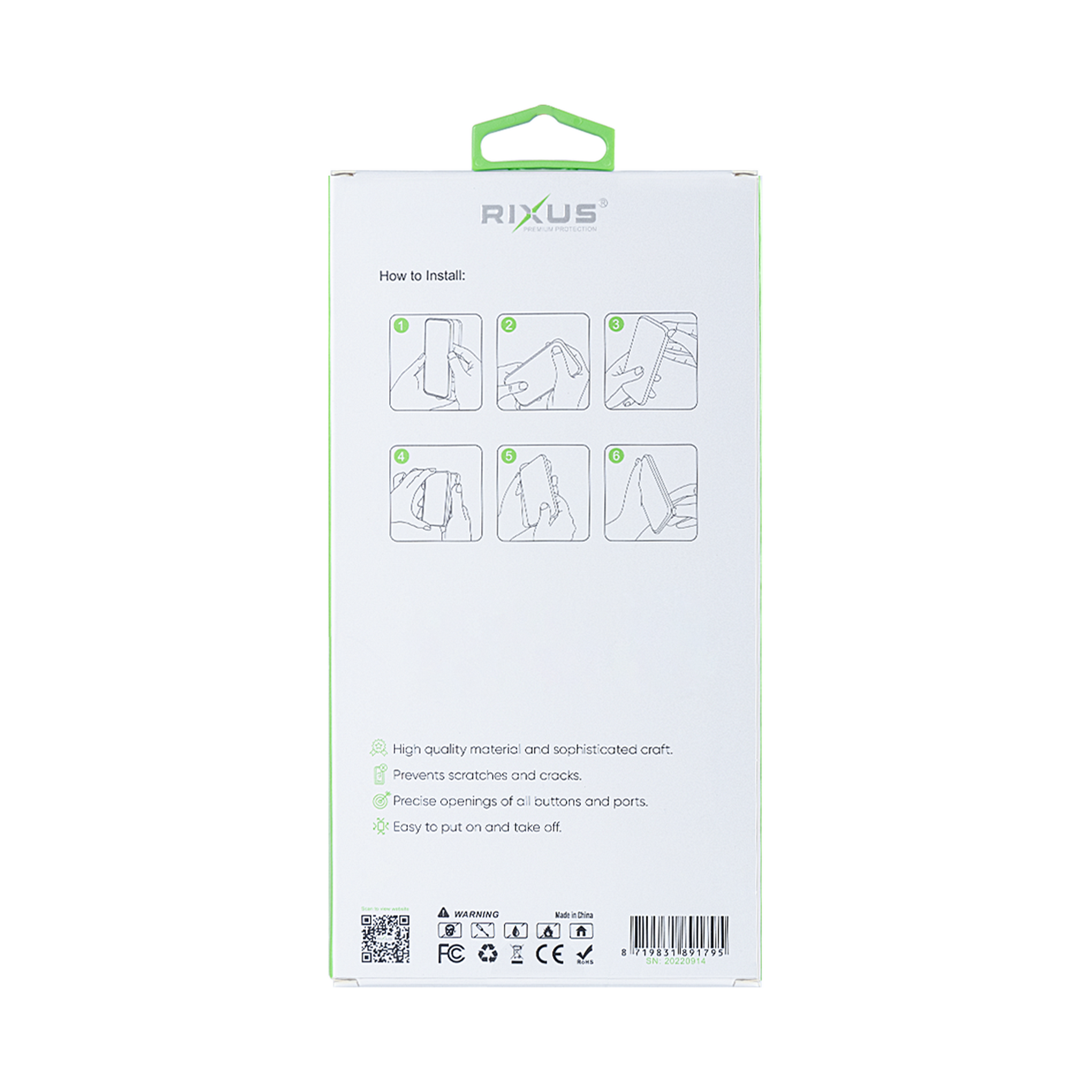 Rixus Anti-Burst Case For Apple iPhone 15 Pro Max Black