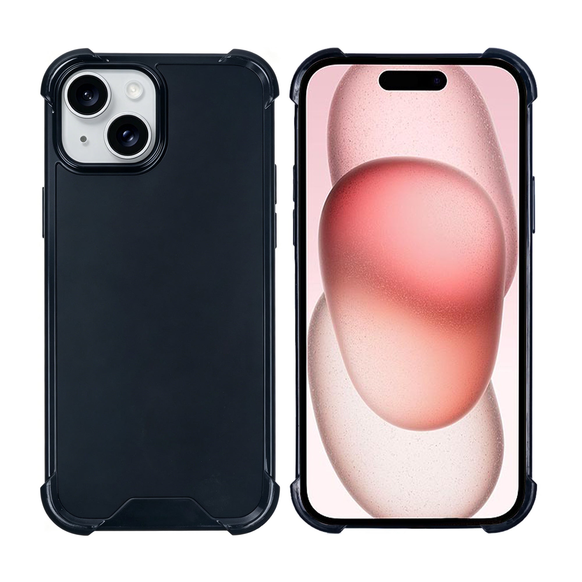 Rixus Anti-Burst Case For Apple iPhone 15 Plus Black