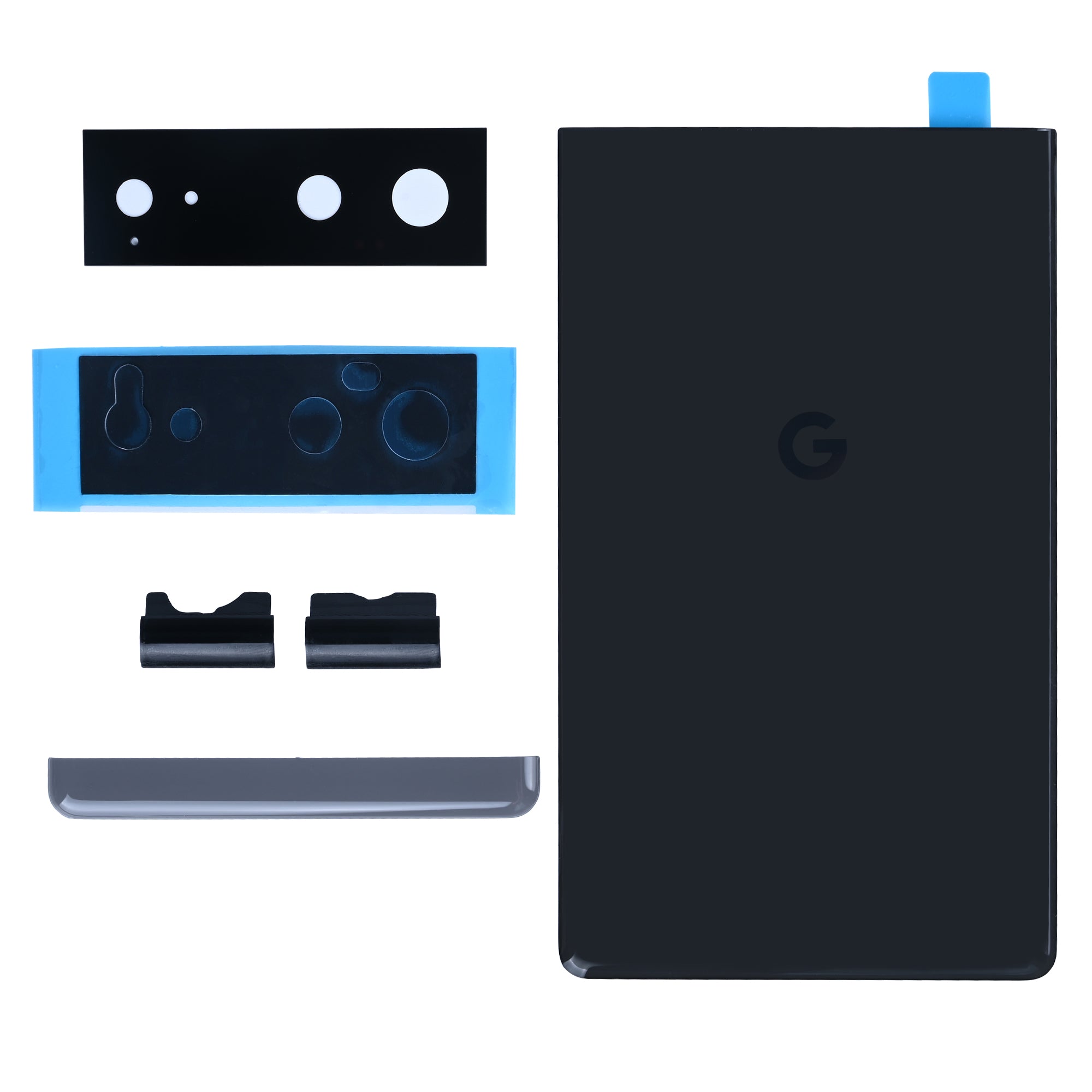 Google Pixel 6 Back Cover Stormy With Lens Black OEM