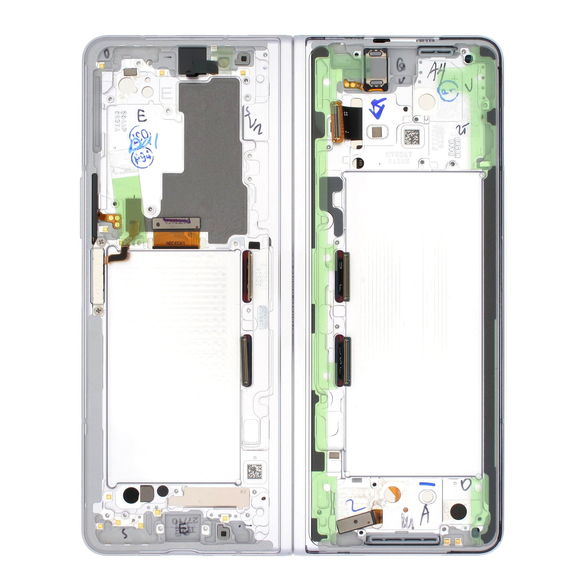 Samsung Galaxy Z Fold3 F926B Main Display And Digitizer With Frame Phantom Silver Service Pack