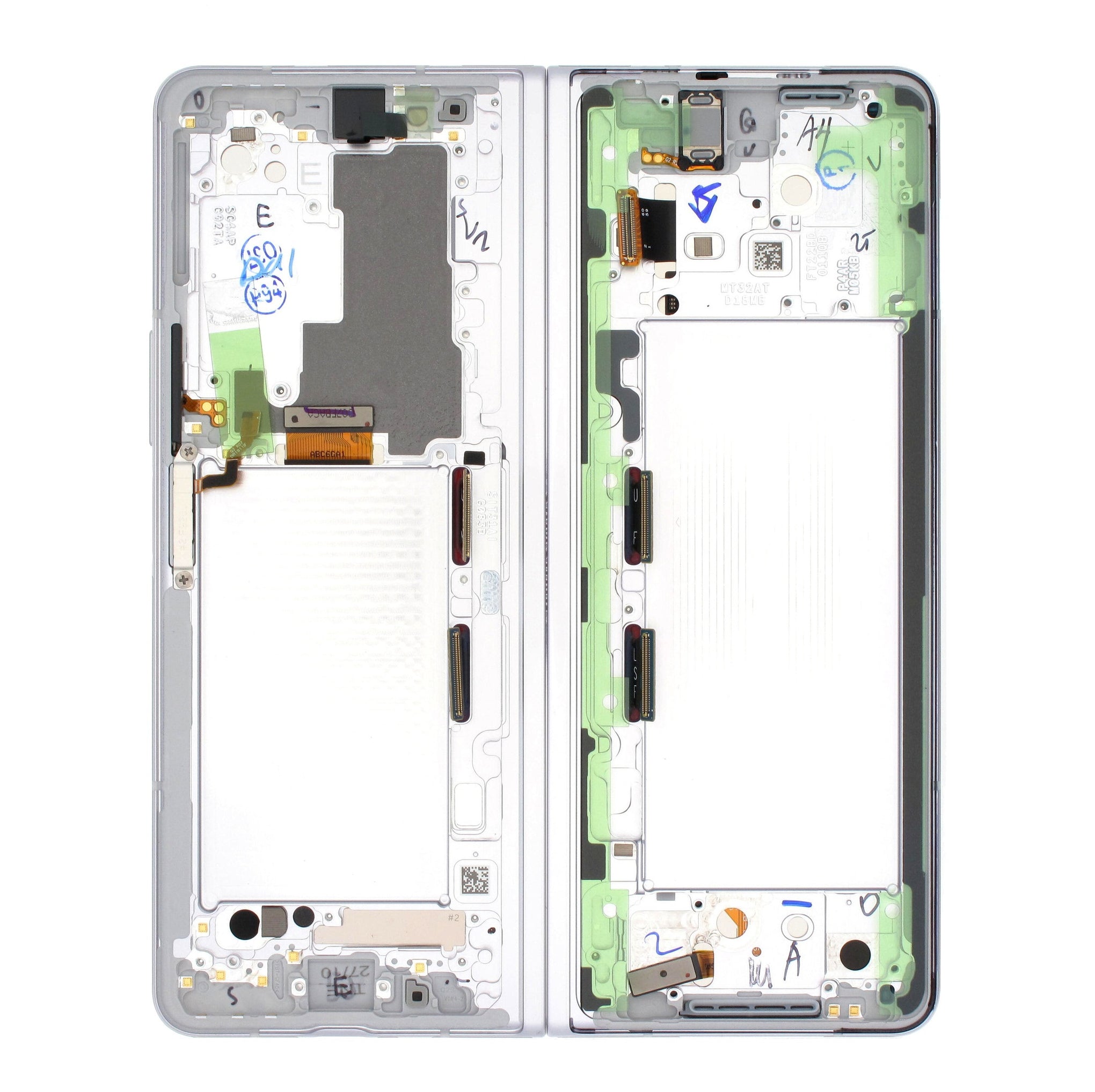 Samsung Galaxy Z Fold3 F926B Main Display And Digitizer With Frame Phantom Silver Service Pack