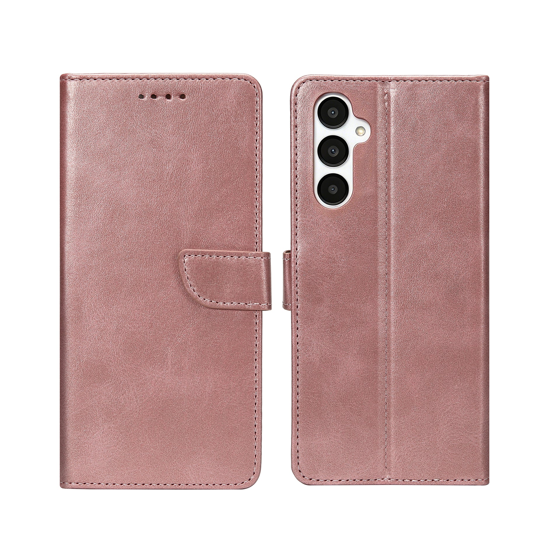 Rixus Bookcase For Samsung Galaxy A05s Pink
