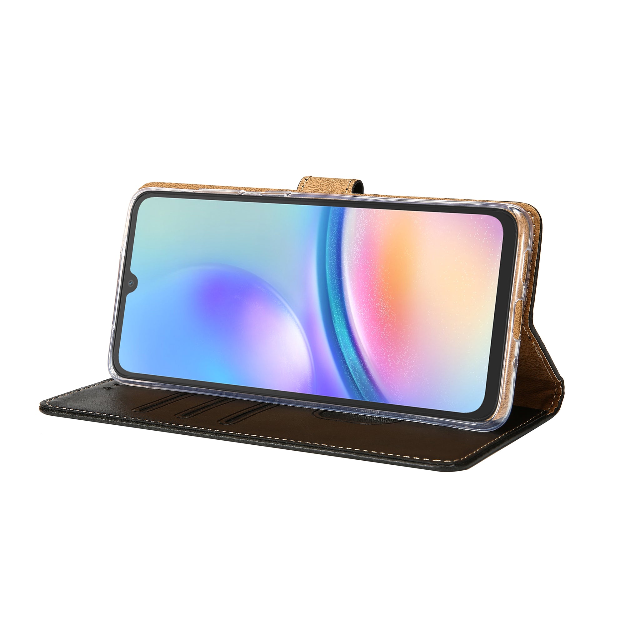 Rixus Bookcase For Samsung Galaxy A05s Black