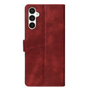 Rixus Bookcase For Samsung Galaxy A05s Dark Red