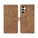 Rixus Bookcase For Samsung Galaxy A05s Light Brown