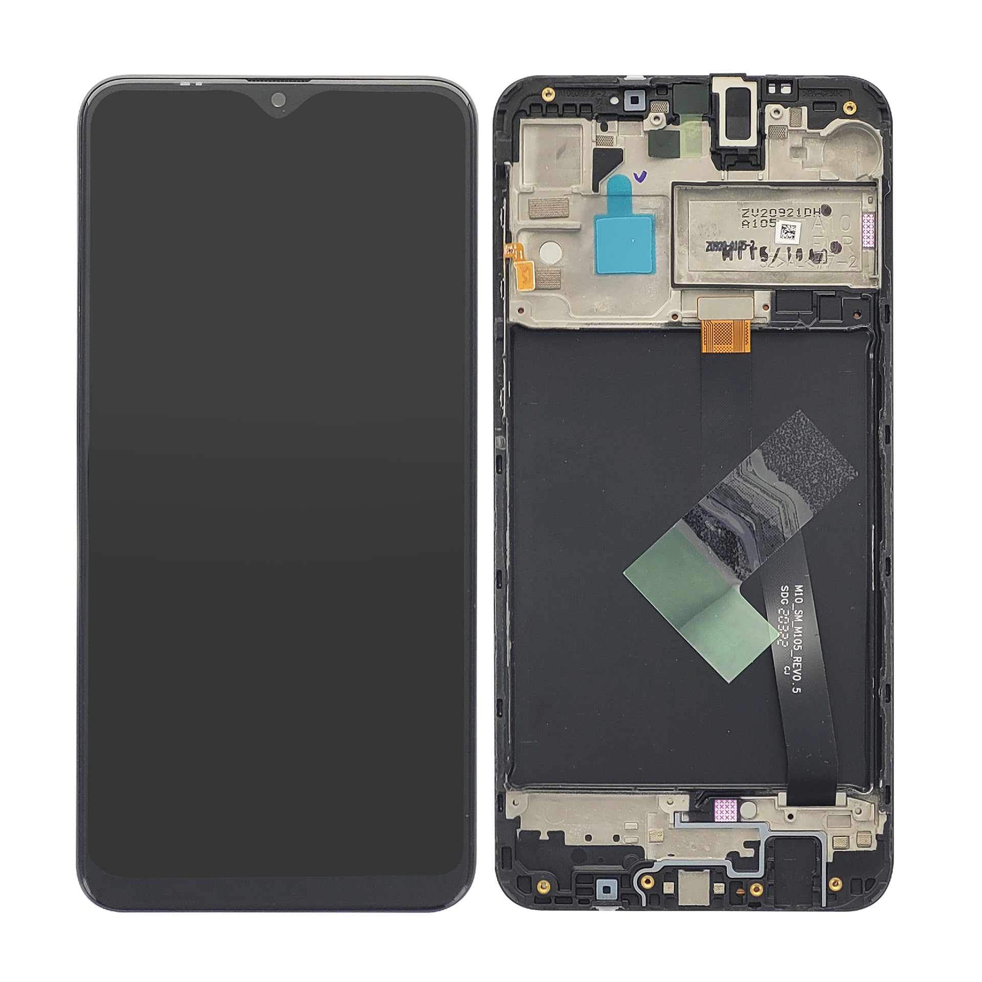 Samsung Galaxy A10 A105F Display And Digitizer With Frame Black Service Pack