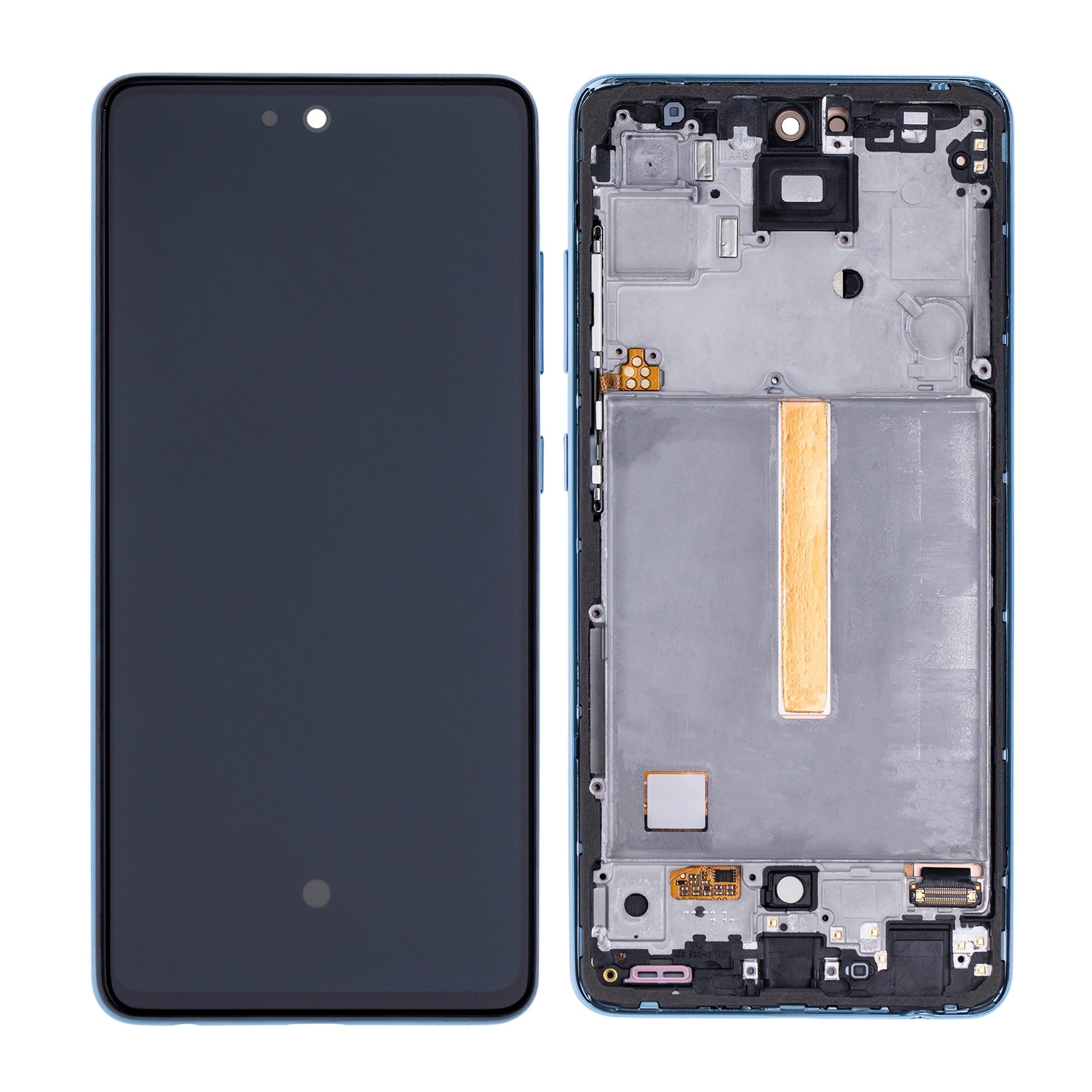 Samsung Galaxy A52 5G A526B, A52s 5G A528B Display And Digitizer With Frame Awesome Blue Soft-OLED