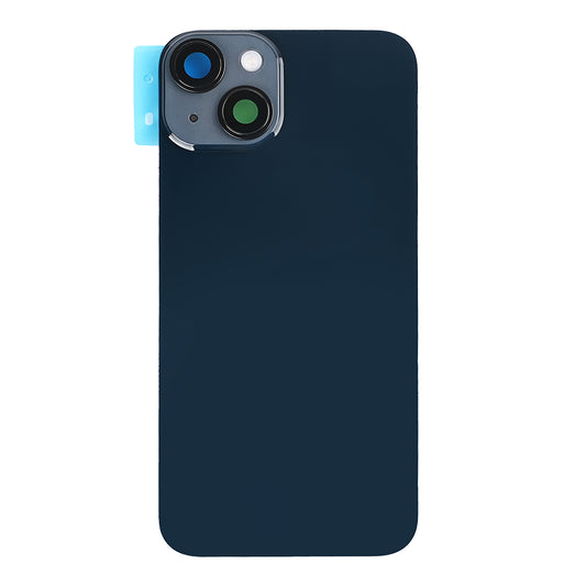 For Apple iPhone 14 Back Glass Without NFC, Enlarged Camera Frame Midnight Compatible