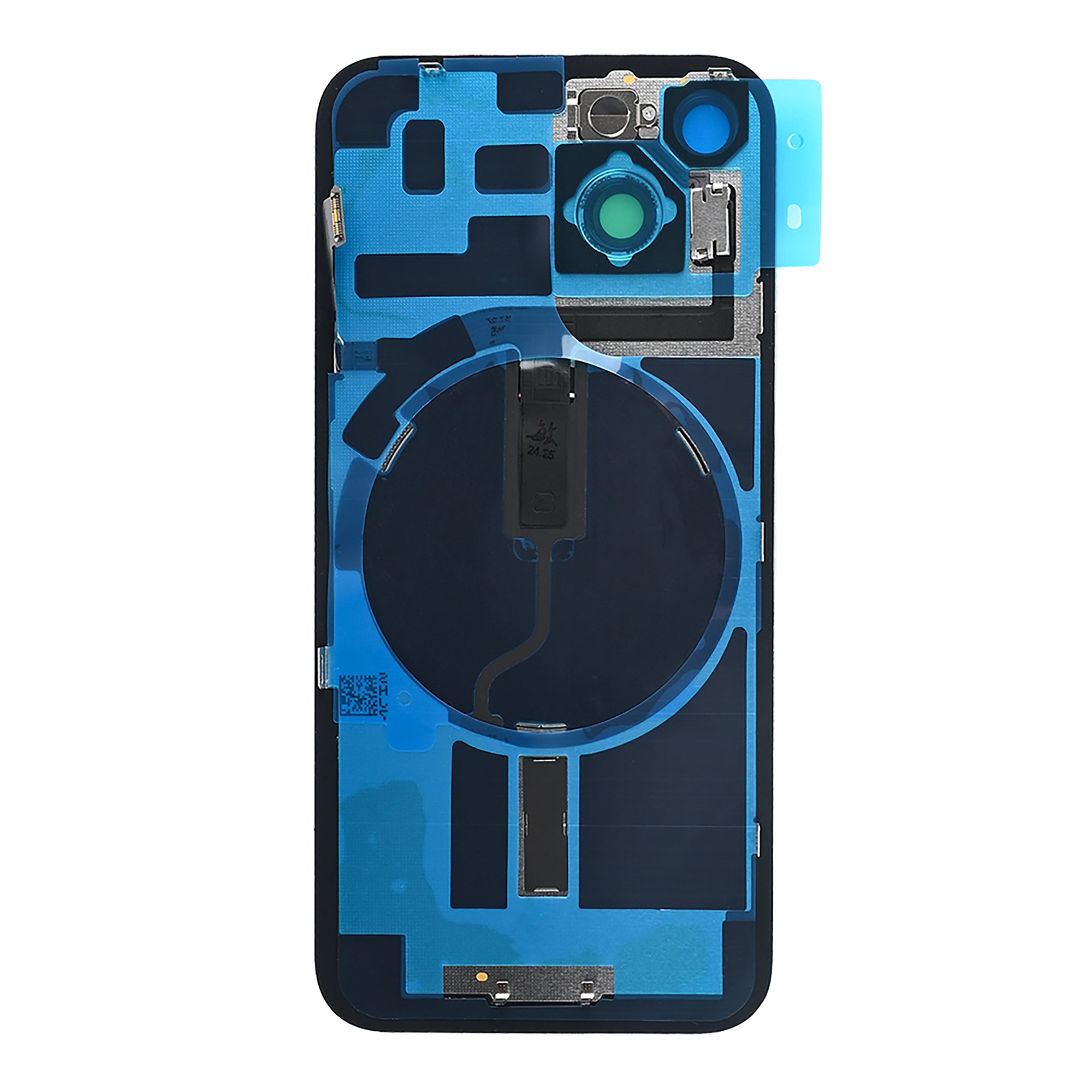 For Apple iPhone 14 Back Glass Without NFC, Enlarged Camera Frame Midnight Compatible