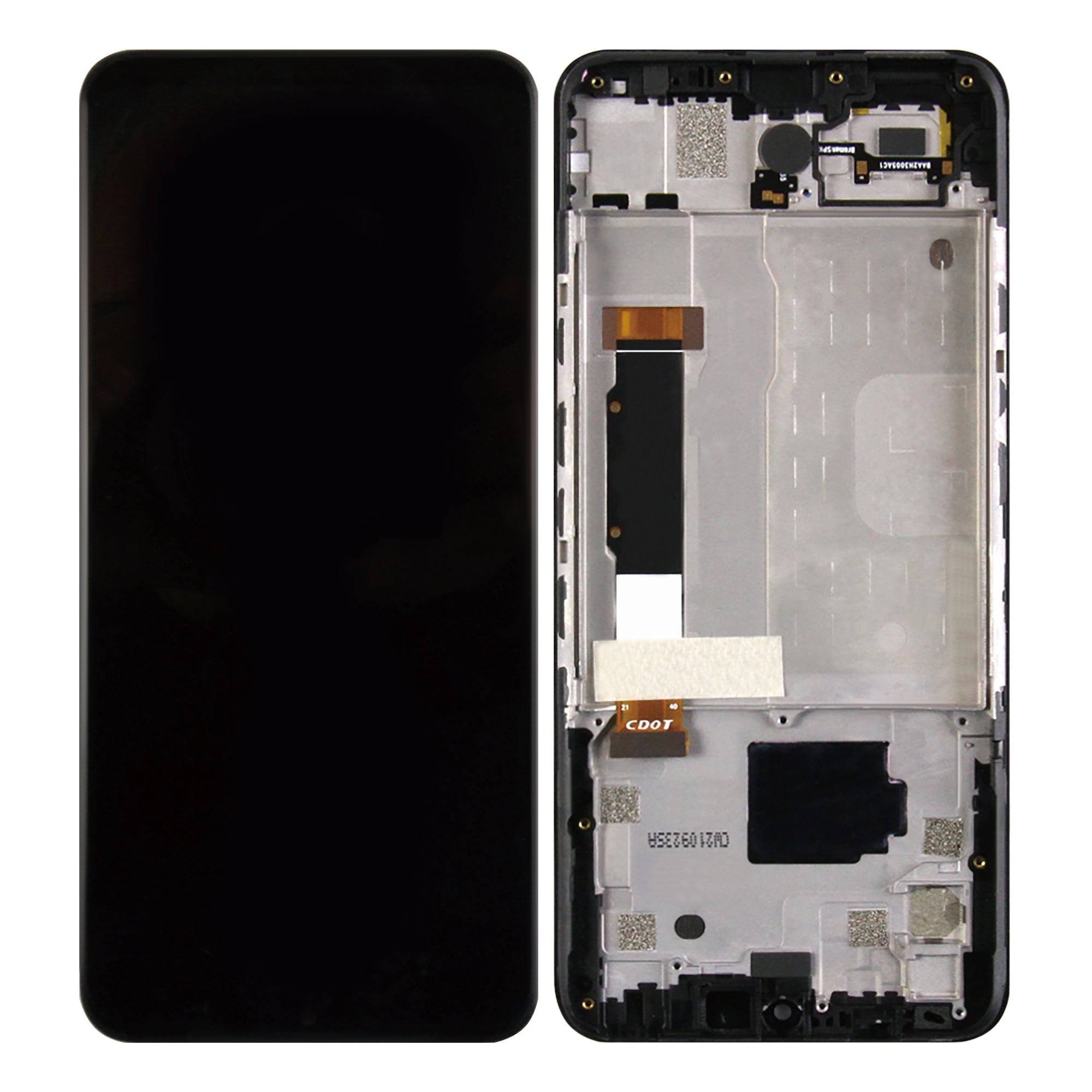 TCL 30 XE 5G T767W Display And Digitizer With Frame Shadow Black OEM