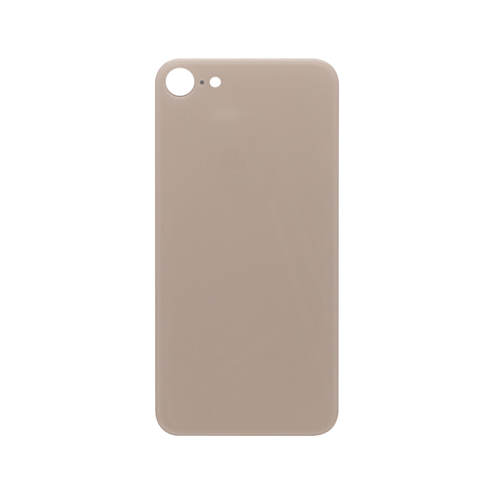 For Apple iPhone 8 Back Glass, Enlarged Camera Frame Gold Compatible