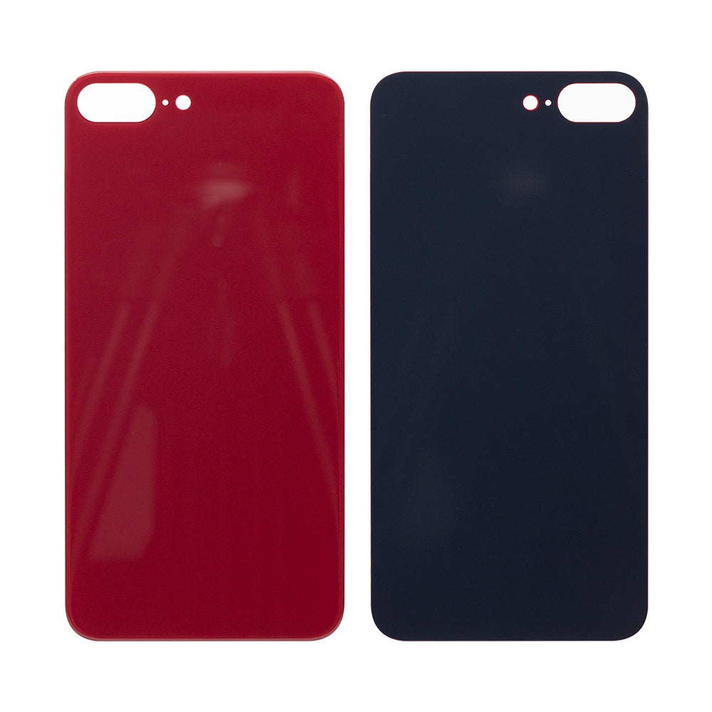 For Apple iPhone 8 Plus Back Glass, Enlarged Camera Frame Red Compatible