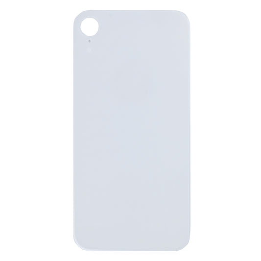For Apple iPhone XR Back Glass, Enlarged Camera Frame White Compatible
