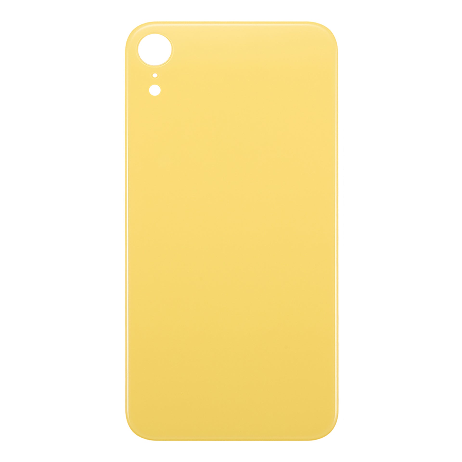 For Apple iPhone XR Back Glass, Enlarged Camera Frame Yellow Compatible