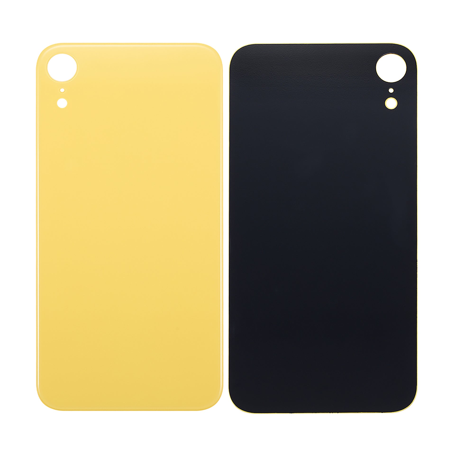 For Apple iPhone XR Back Glass, Enlarged Camera Frame Yellow Compatible