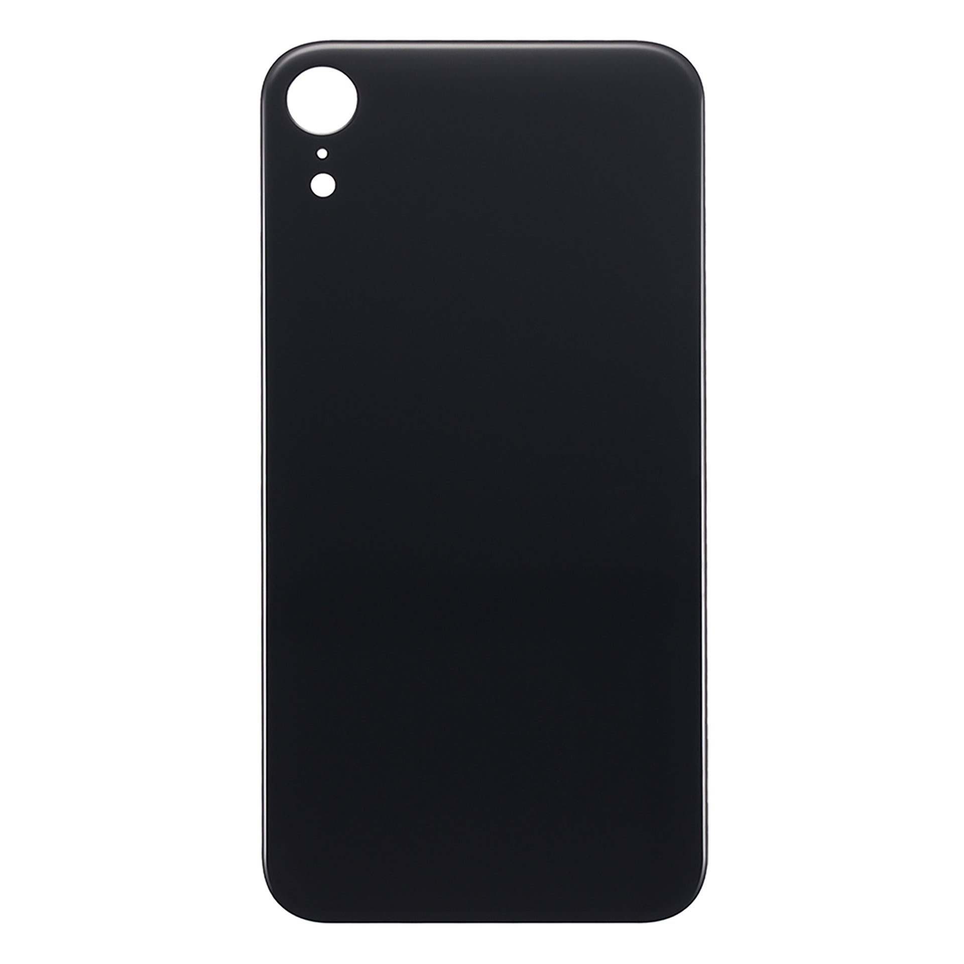 For Apple iPhone XR Back Glass, Enlarged Camera Frame Black Compatible