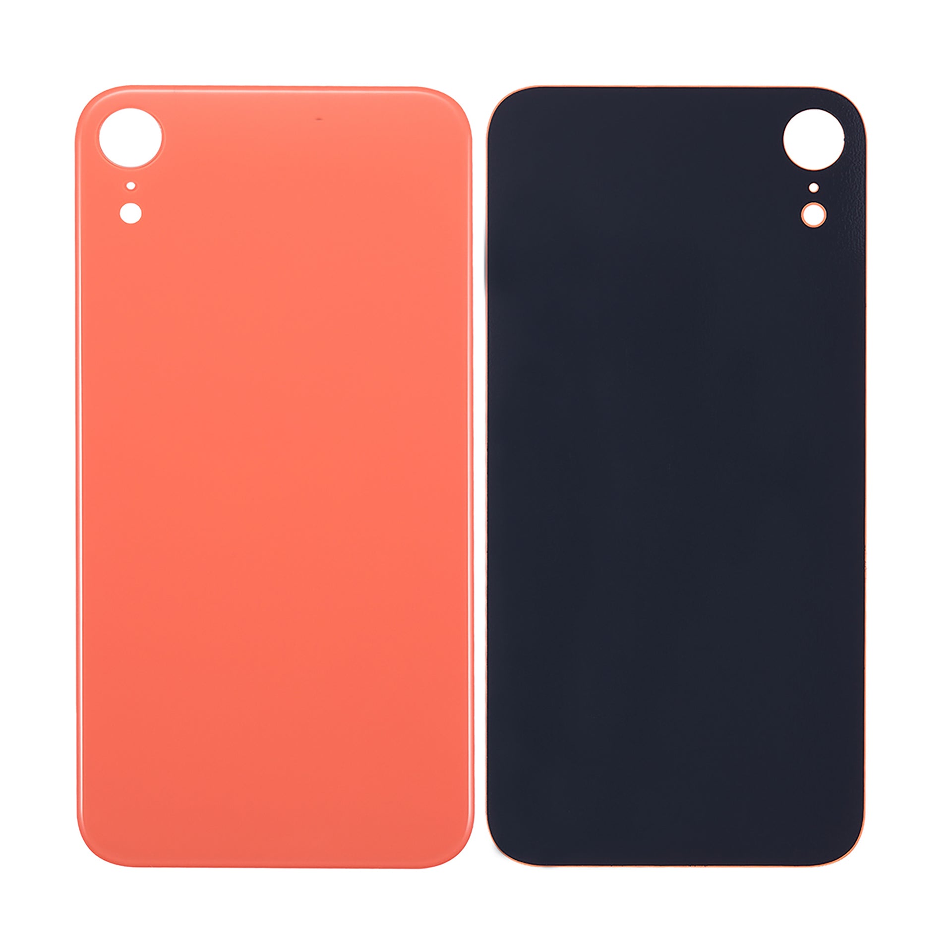For Apple iPhone XR Back Glass, Enlarged Camera Frame Orange Compatible
