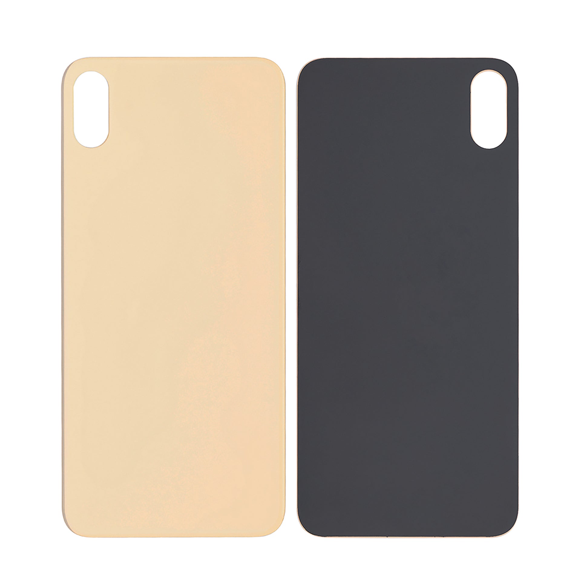 For Apple iPhone XS Max Back Glass, Enlarged Camera Frame Gold Compatible