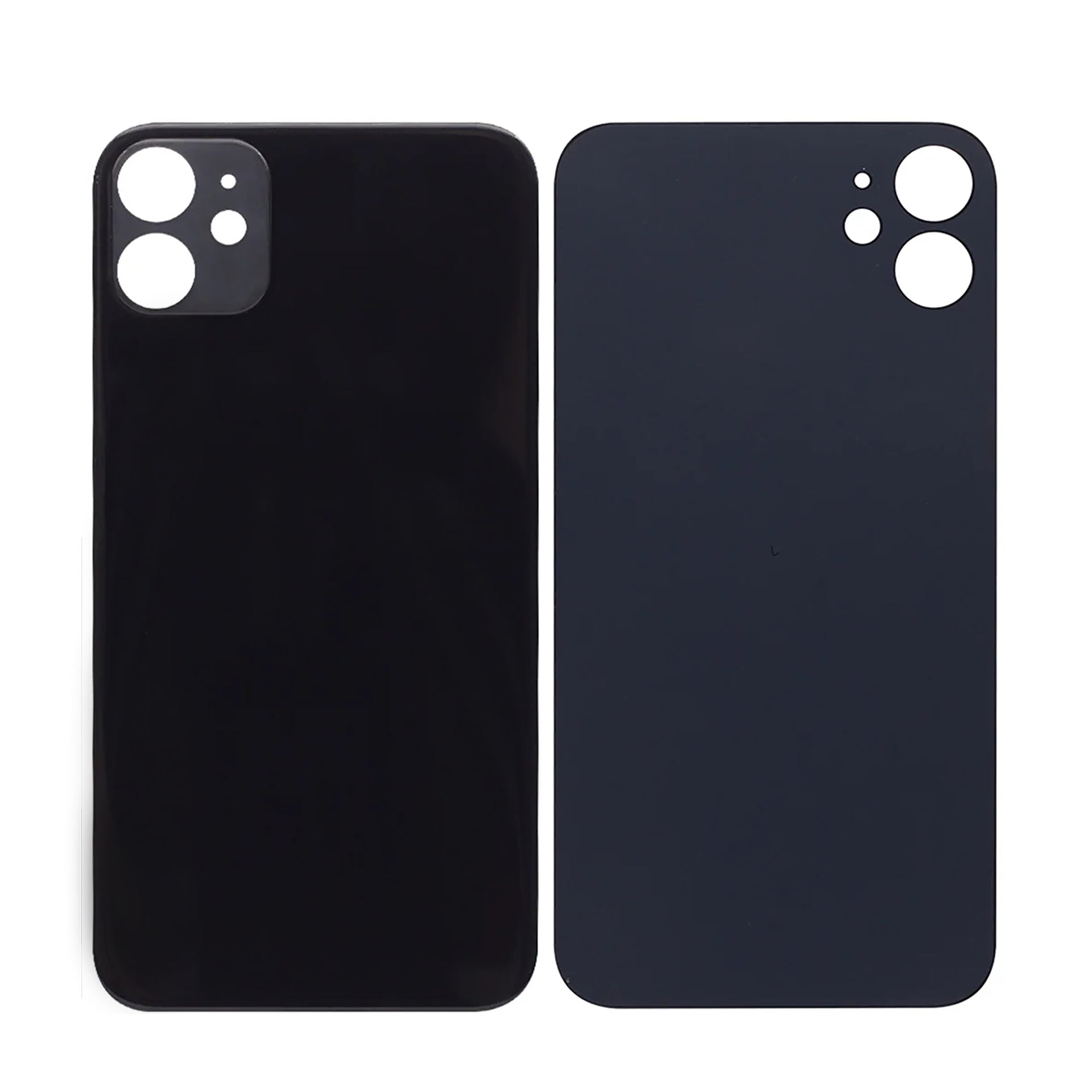 For Apple iPhone 11 Back Glass, Enlarged Camera Frame Black Compatible