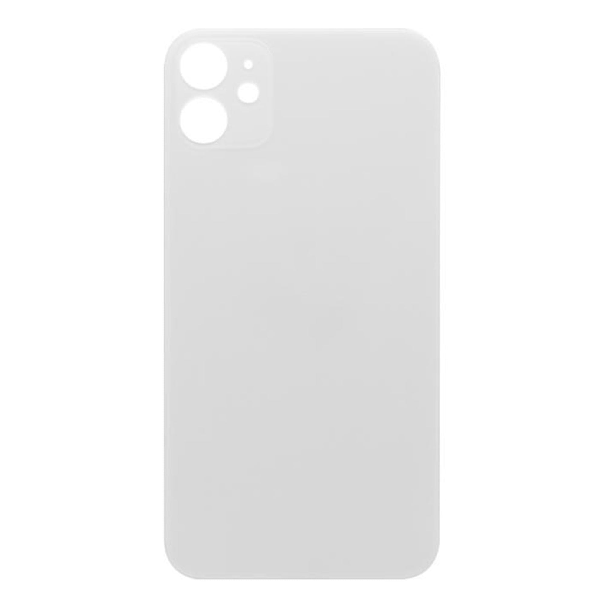 For Apple iPhone 11 Back Glass, Enlarged Camera Frame White Compatible