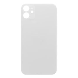 For Apple iPhone 11 Back Glass, Enlarged Camera Frame White Compatible