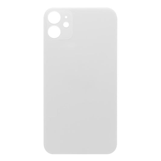 For Apple iPhone 11 Back Glass, Enlarged Camera Frame White Compatible