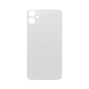 For Apple iPhone 11 Back Glass, Enlarged Camera Frame White Compatible