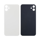 For Apple iPhone 11 Back Glass, Enlarged Camera Frame White Compatible