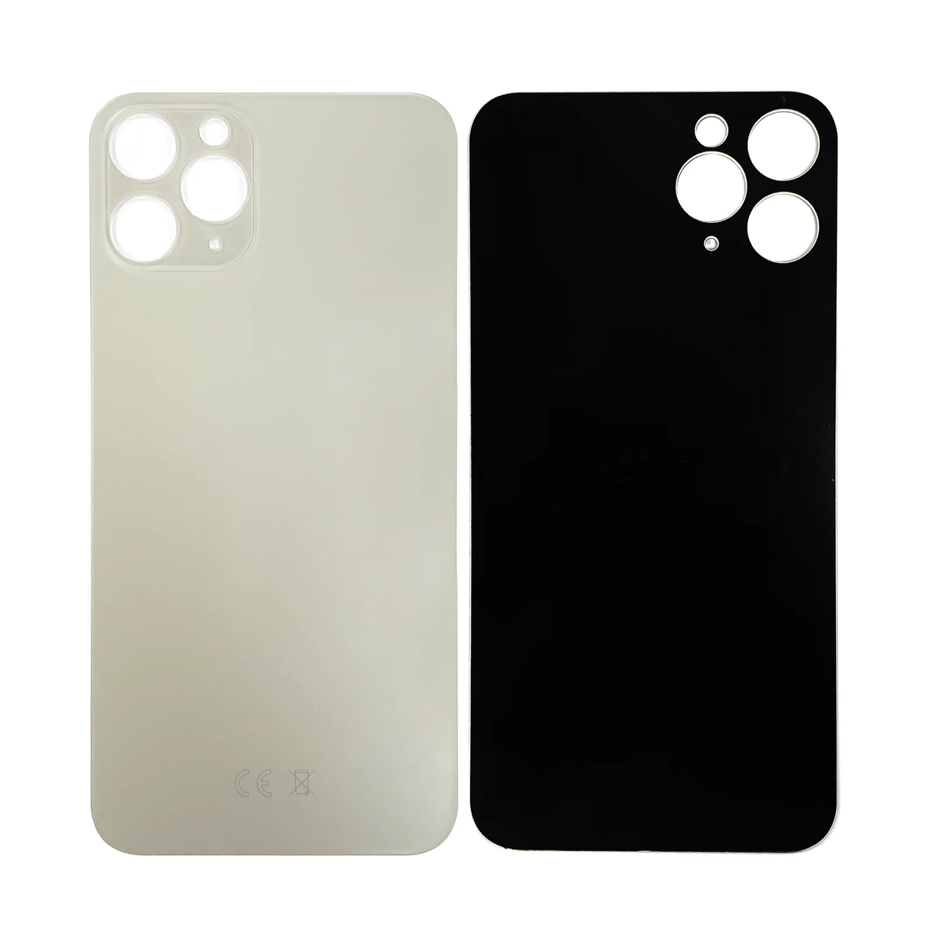 For Apple iPhone 11 Pro Back Glass, Enlarged Camera Frame White Compatible