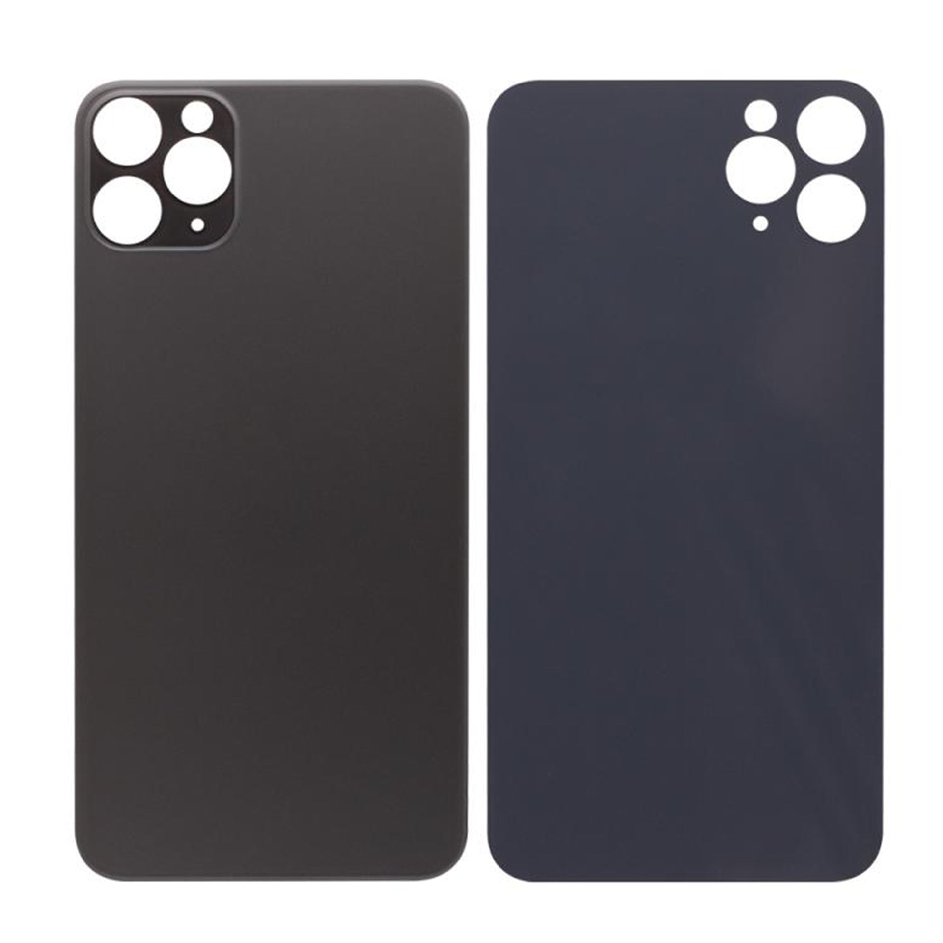For Apple iPhone 11 Pro Max Back Glass, Enlarged Camera Frame Black Compatible