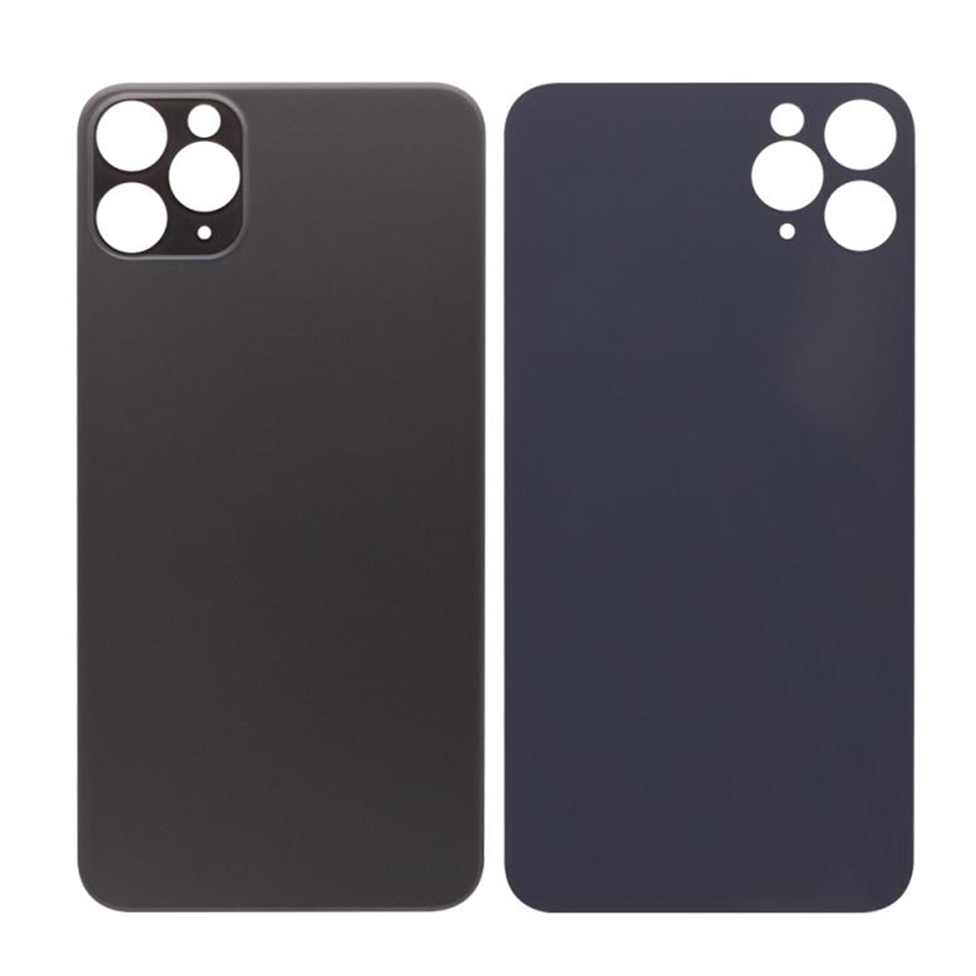 For Apple iPhone 11 Pro Max Back Glass, Enlarged Camera Frame Black Compatible