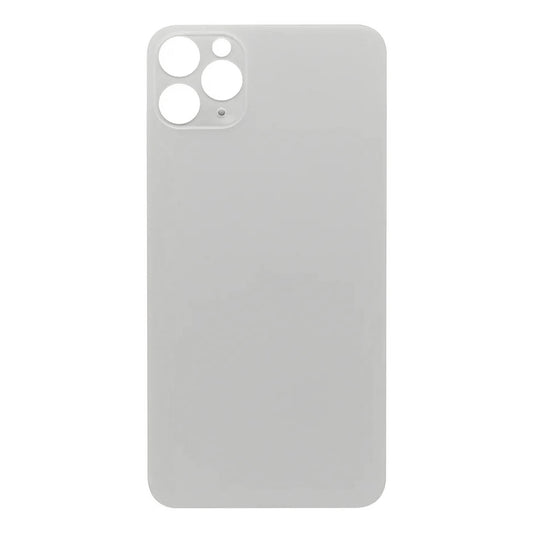 For Apple iPhone 11 Pro Max Back Glass, Enlarged Camera Frame White Compatible