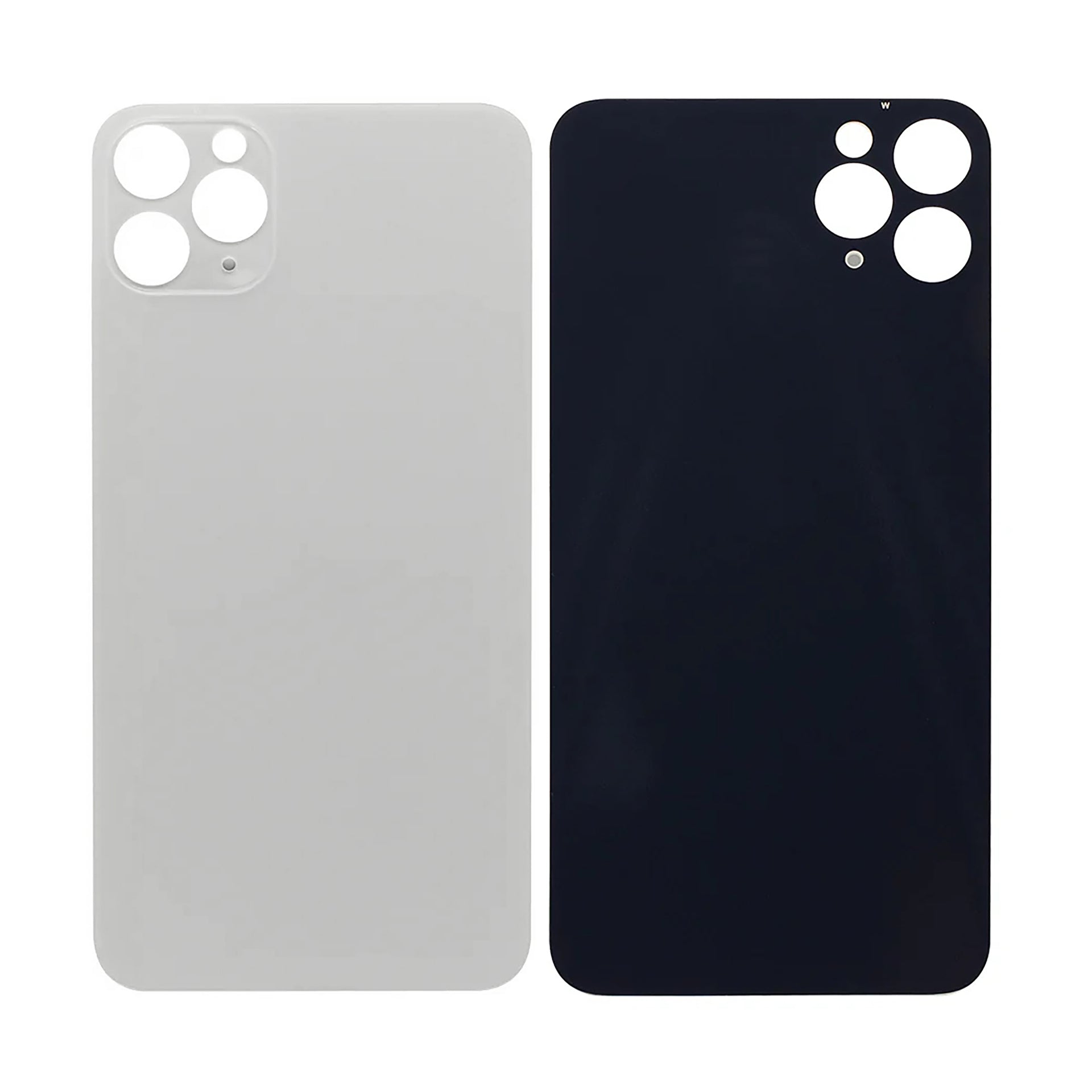 For Apple iPhone 11 Pro Max Back Glass, Enlarged Camera Frame White Compatible