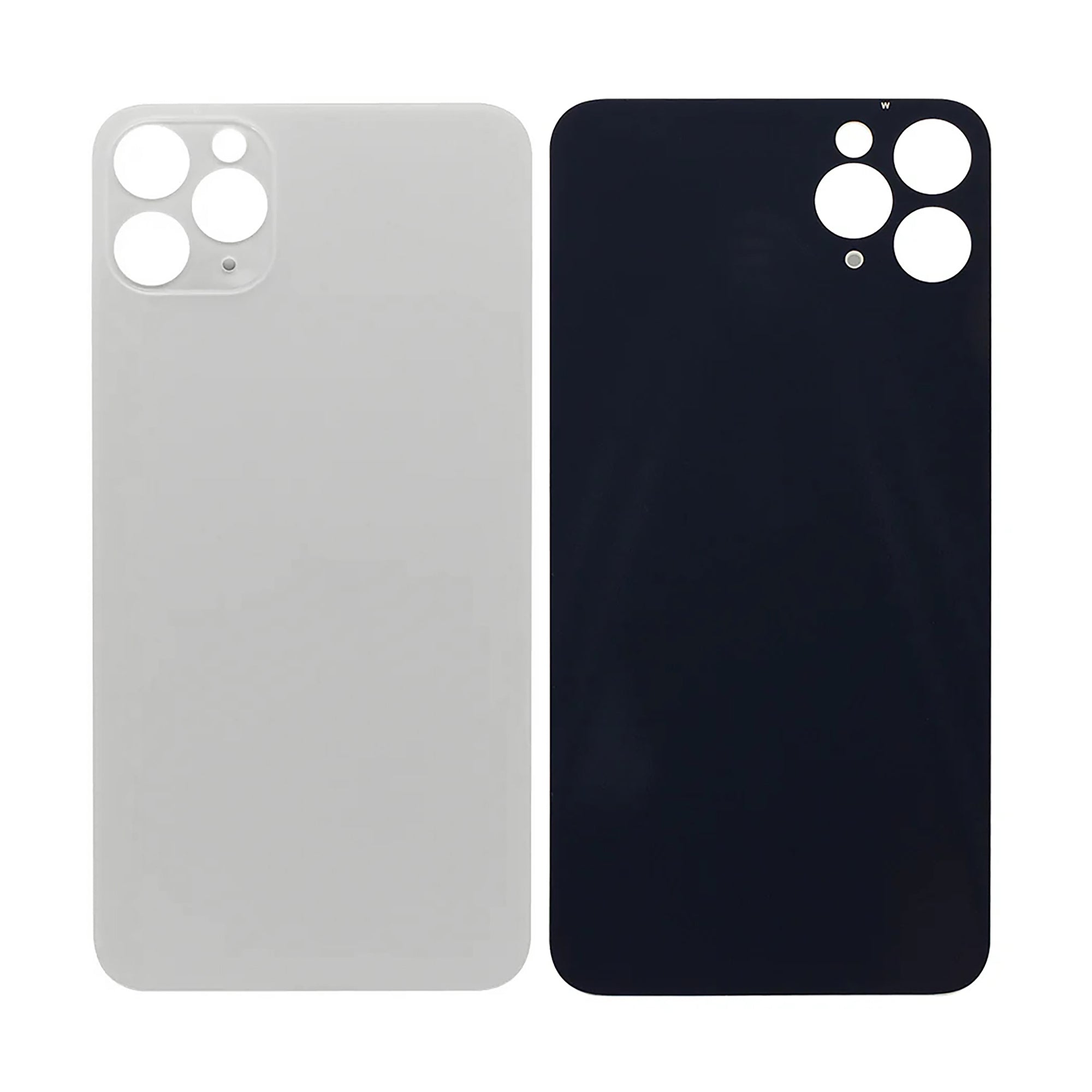 For Apple iPhone 11 Pro Max Back Glass, Enlarged Camera Frame White Compatible