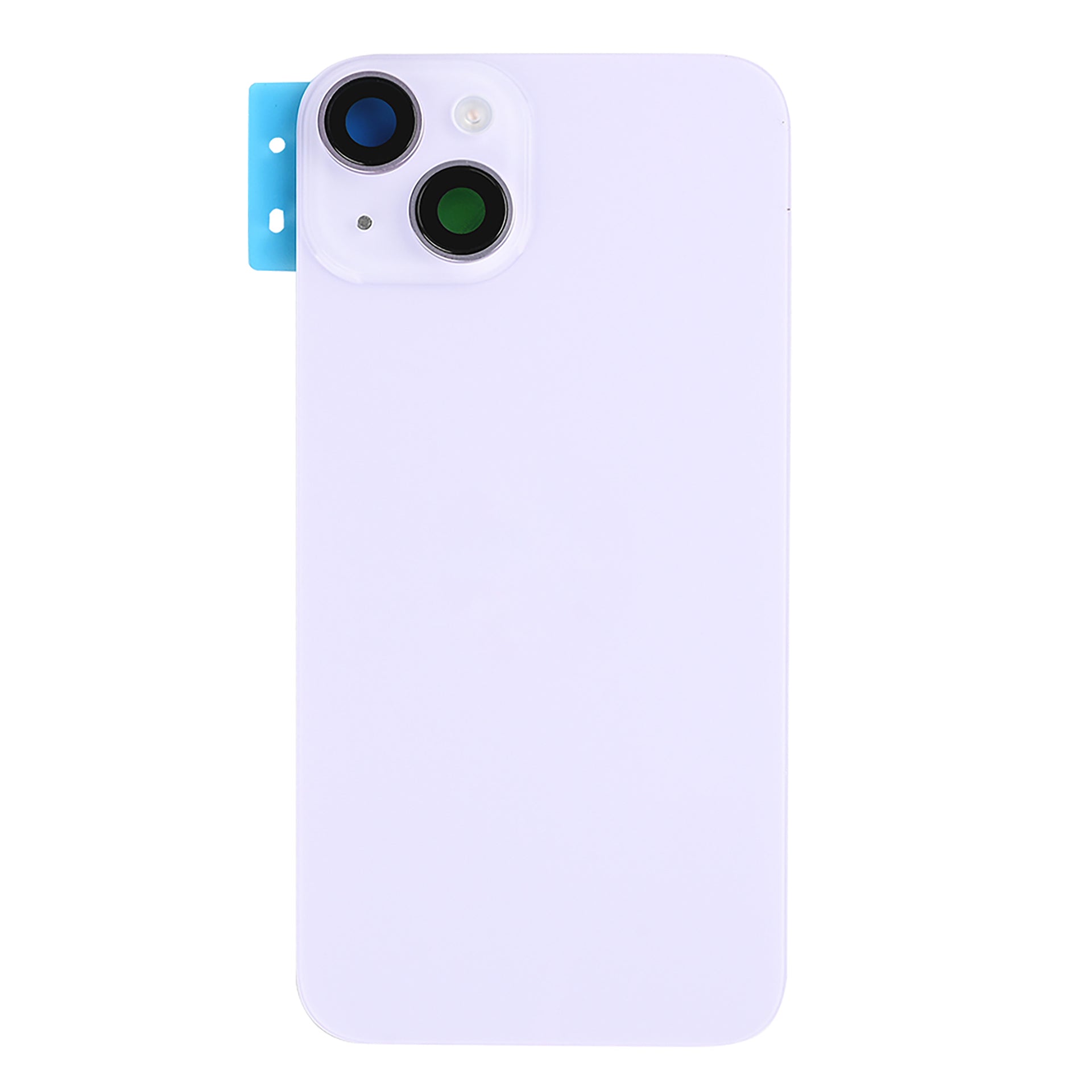 For Apple iPhone 14 Back Glass Without NFC, Enlarged Camera Frame Purple Compatible