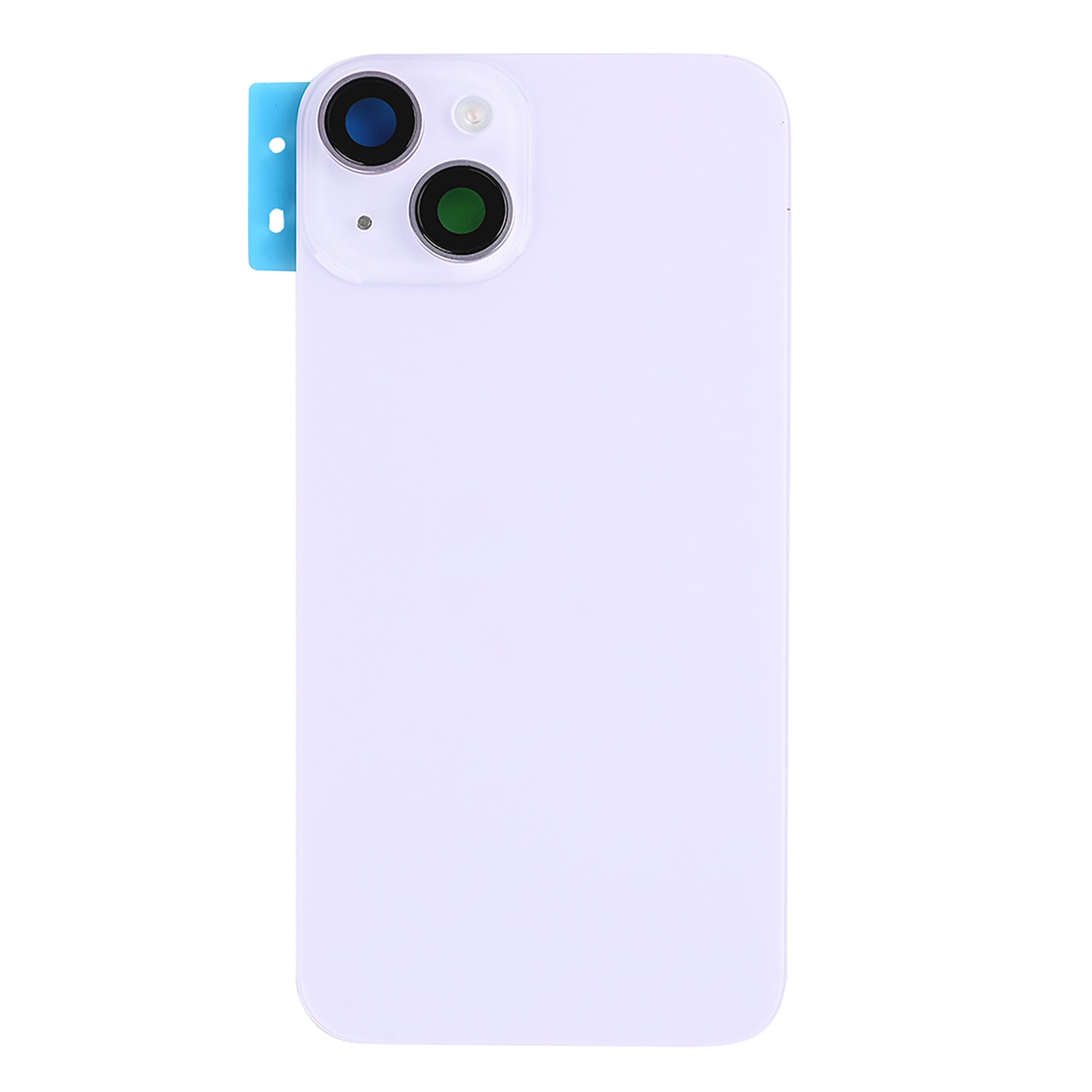 For Apple iPhone 14 Back Glass Without NFC, Enlarged Camera Frame Purple Compatible