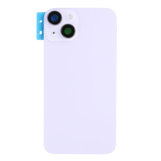 For Apple iPhone 14 Back Glass Without NFC, Enlarged Camera Frame Purple Compatible