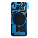 For Apple iPhone 14 Back Glass Without NFC, Enlarged Camera Frame Starlight Compatible