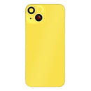 For Apple iPhone 14 Back Glass Without NFC, Enlarged Camera Frame Yellow Compatible
