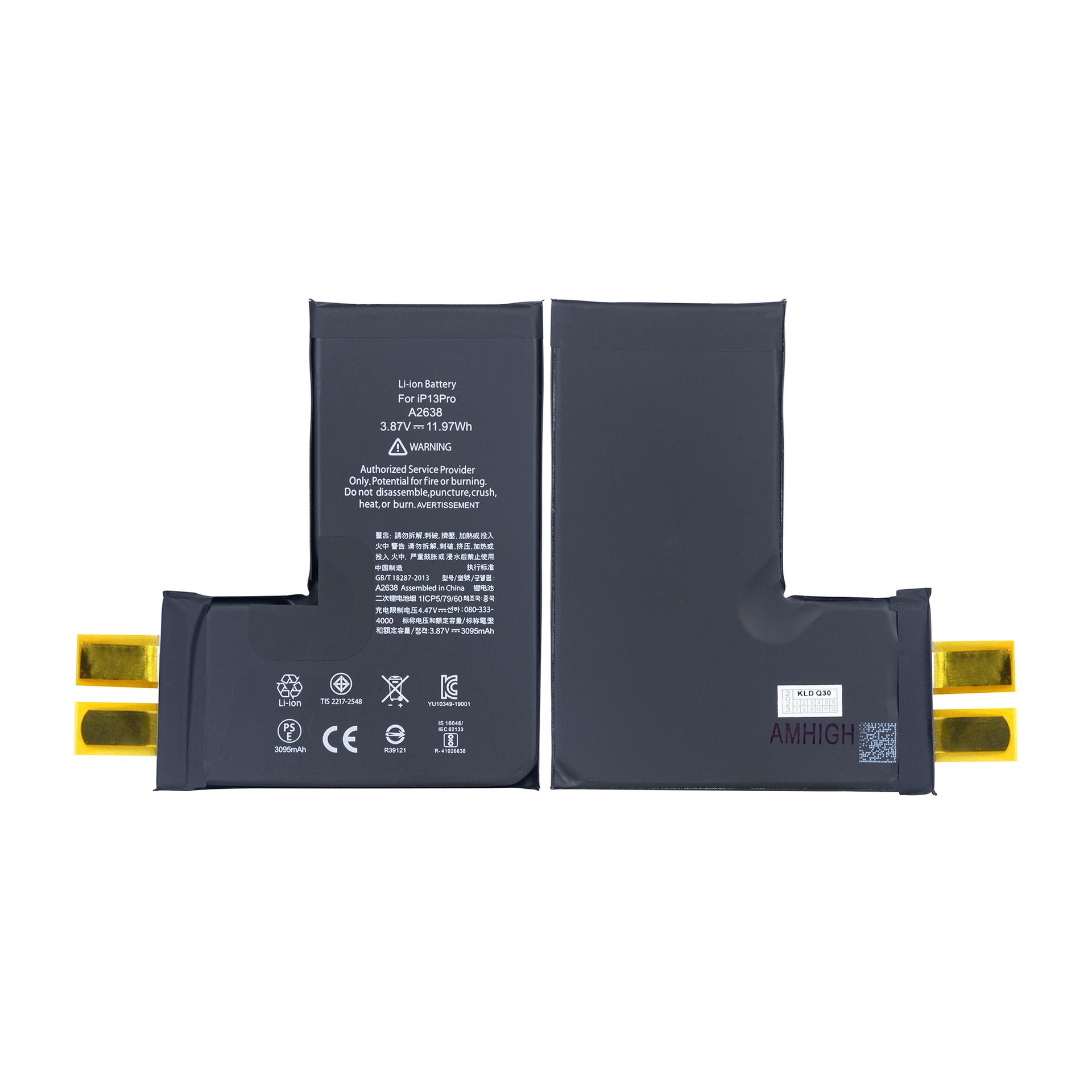 For Apple iPhone 13 Pro Battery (Spot Welding Required) No BMS/IC OEM
