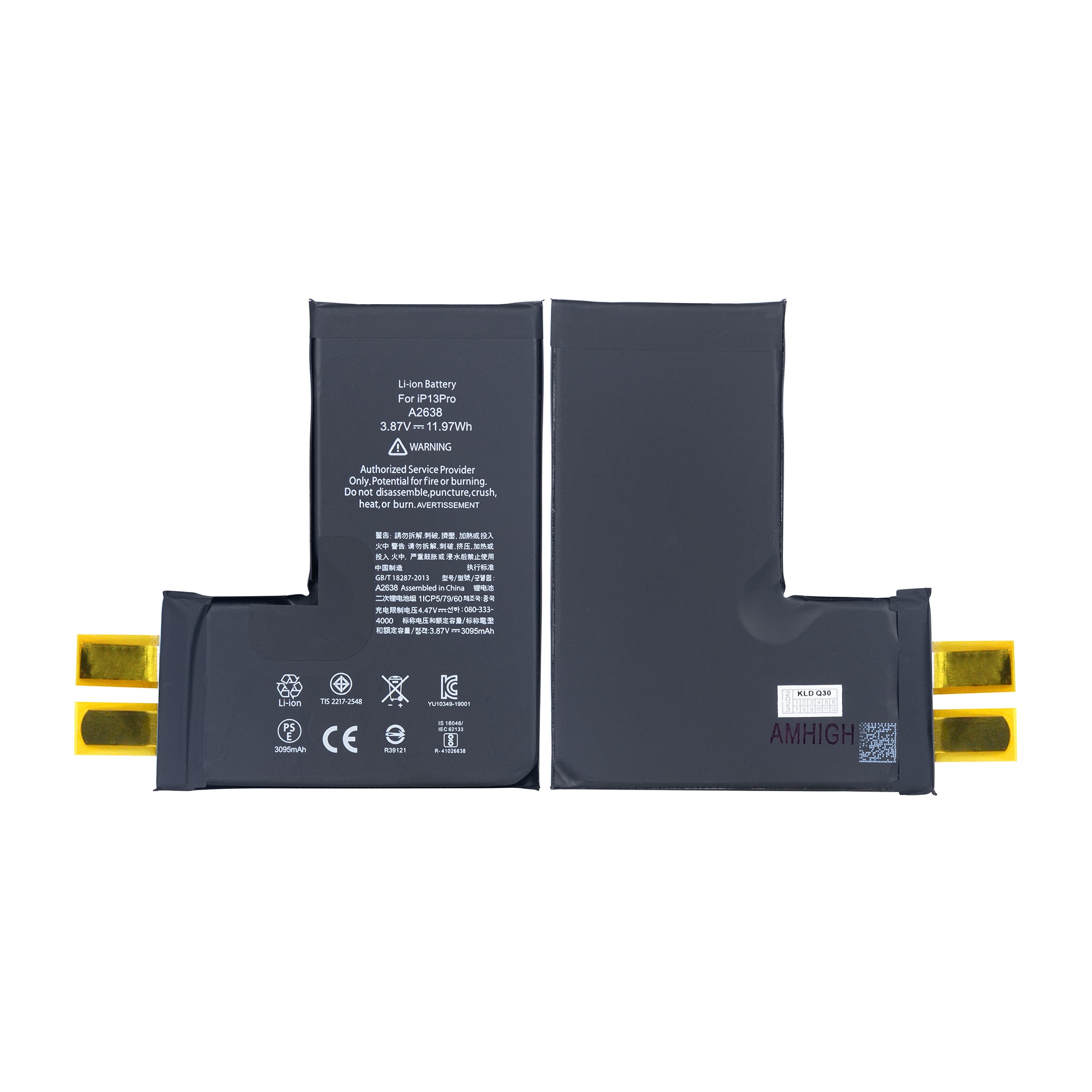 For Apple iPhone 13 Pro Battery (Spot Welding Required) No BMS/IC OEM