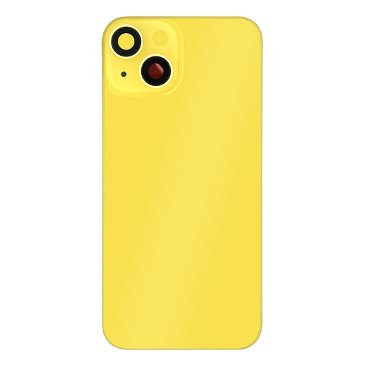 For Apple iPhone 14 Plus Back Glass Without NFC, Enlarged Camera Frame Yellow Compatible