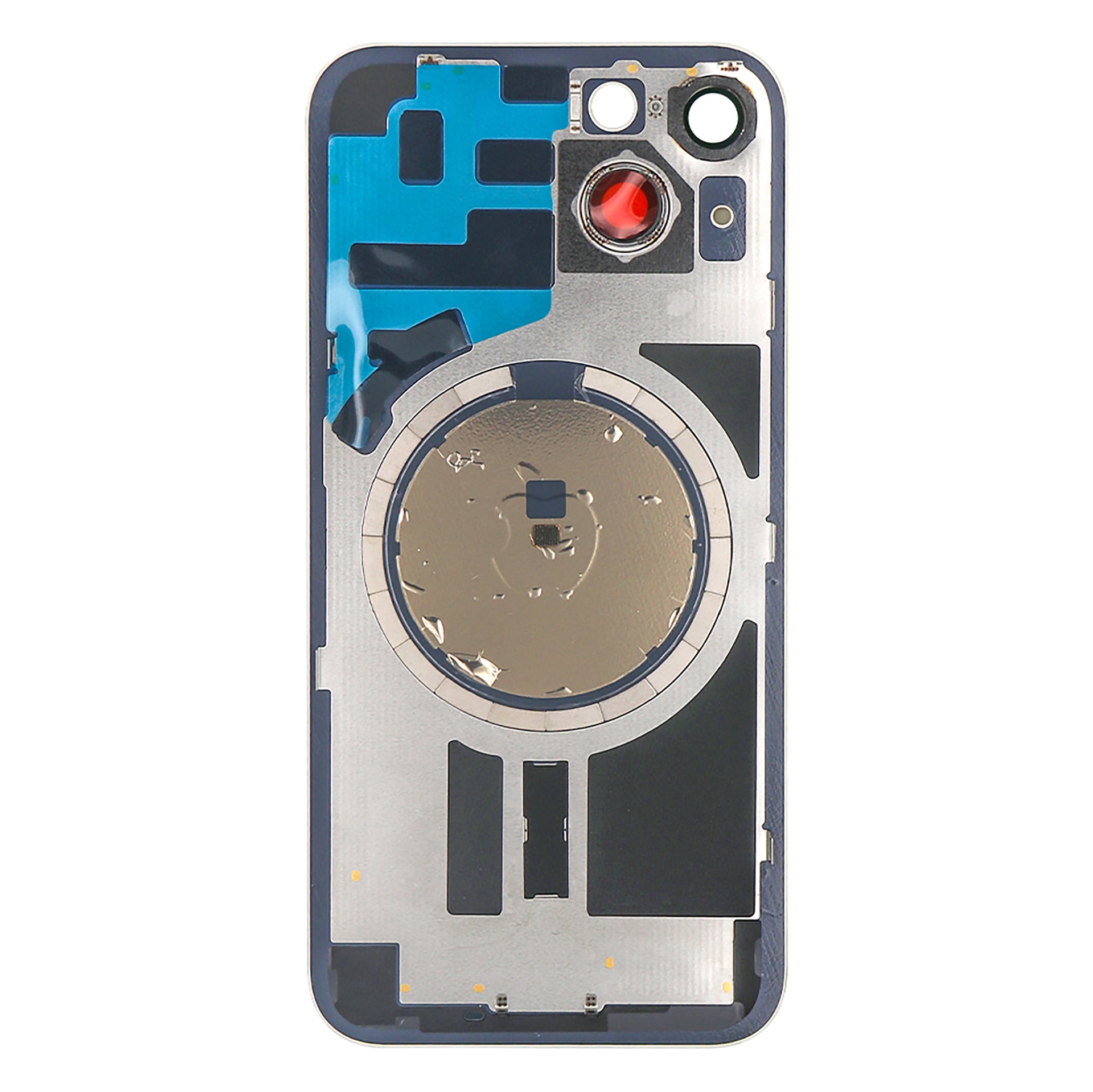 For Apple iPhone 14 Plus Back Glass Without NFC, Enlarged Camera Frame Yellow Compatible