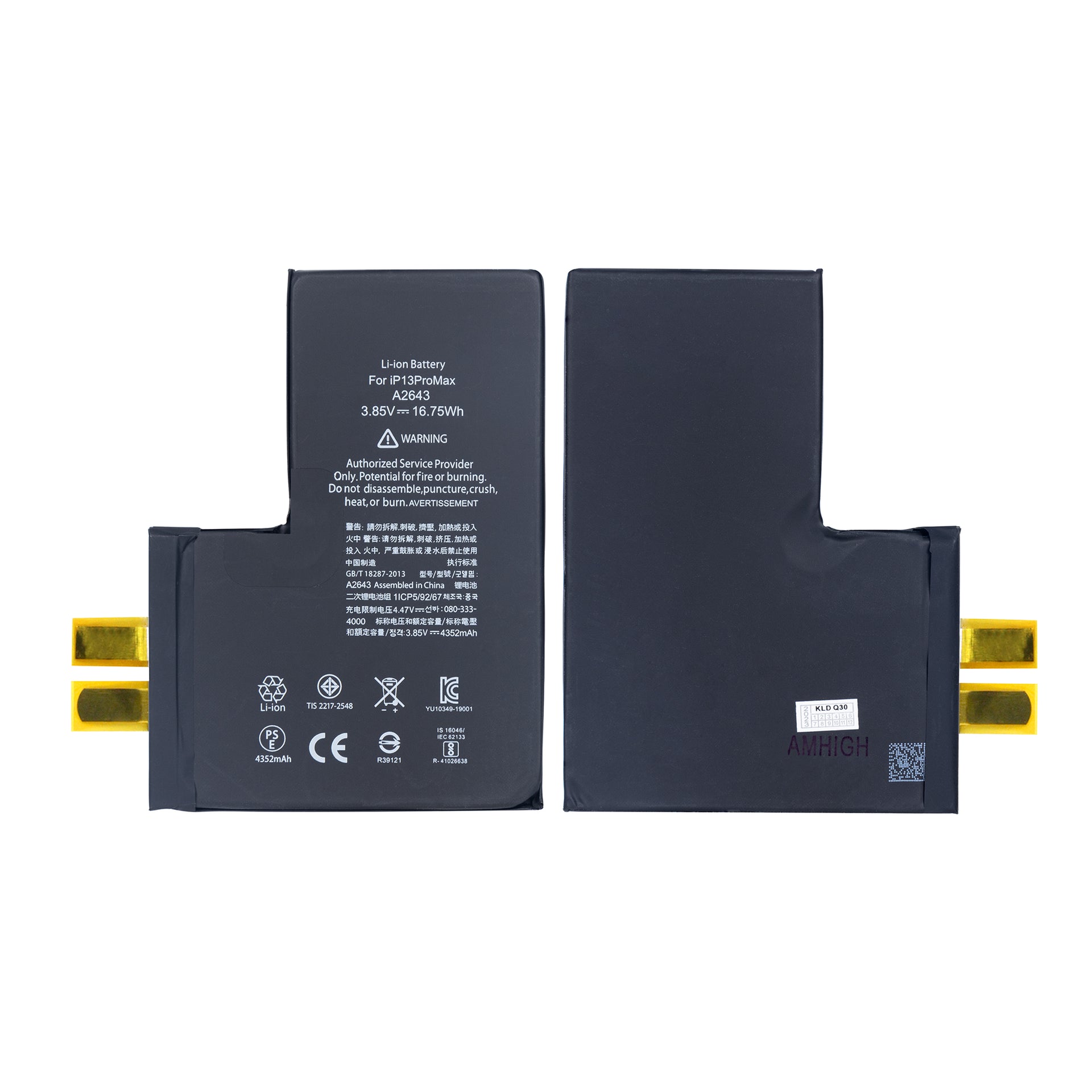 For Apple iPhone 13 Pro Max Battery (Spot Welding Required) No BMS/IC OEM