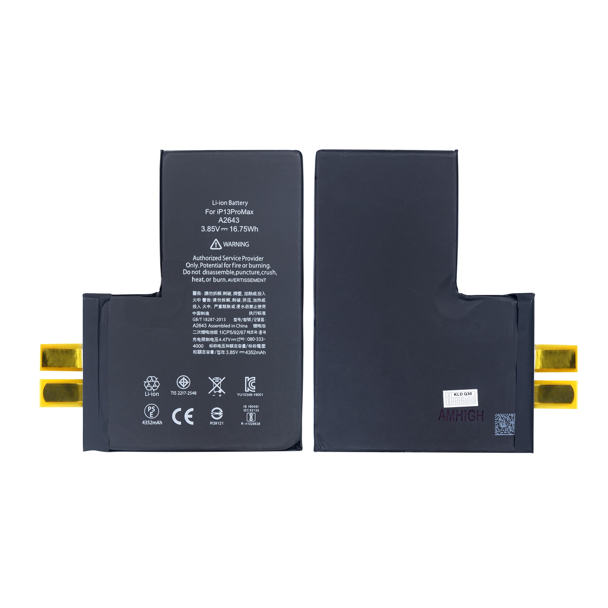 For Apple iPhone 13 Pro Max Battery (Spot Welding Required) No BMS/IC OEM